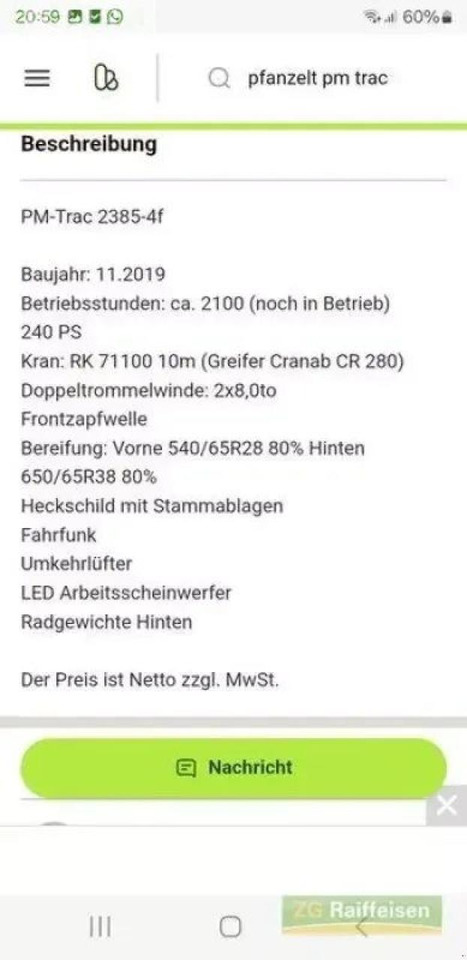 Pfanzelt 2385-4f - Trator: foto 5 Pfanzelt 2385-4f - Trator: foto 5