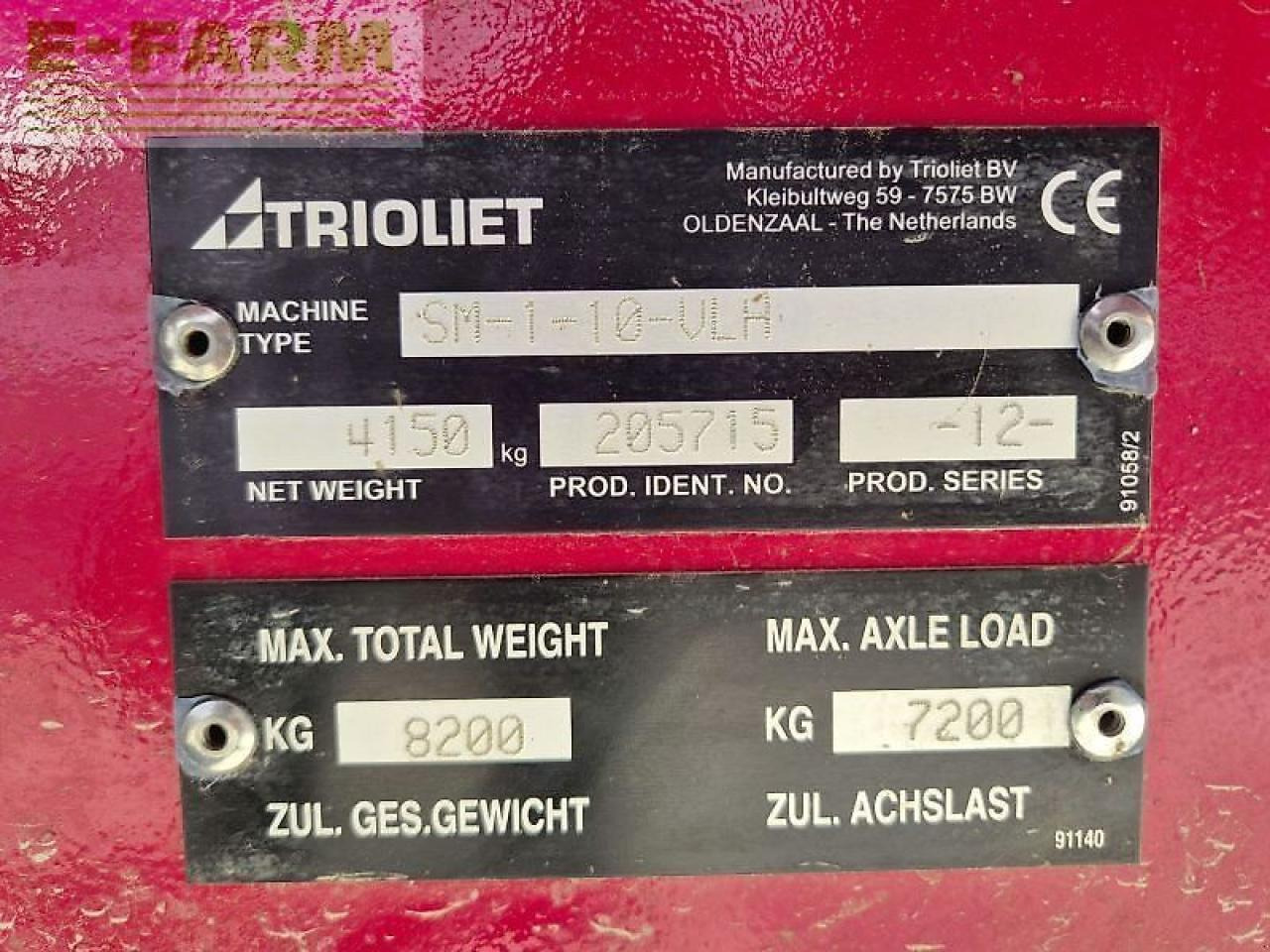 Equipamento de gado Trioliet solomix 1 1000 vlb: foto 8