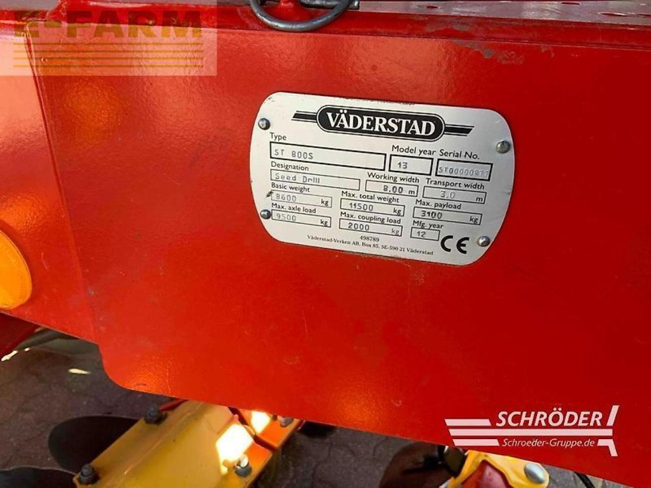 Väderstad spirit 800 s - Semeadeira: foto 5 Väderstad spirit 800 s - Semeadeira: foto 5