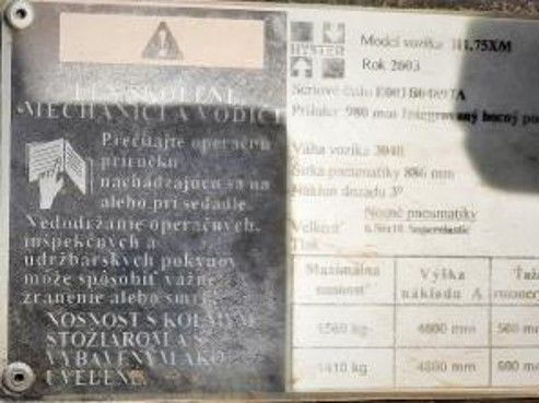 Hyster H1.75XM - Empilhadeira: foto 2 Hyster H1.75XM - Empilhadeira: foto 2