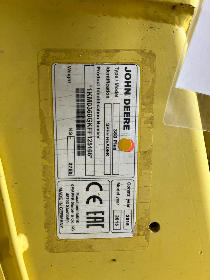 John Deere 8400i mit Kemper 360 und Pick-Up 639 - Colheitadeira: foto 4 John Deere 8400i mit Kemper 360 und Pick-Up 639 - Colheitadeira: foto 4