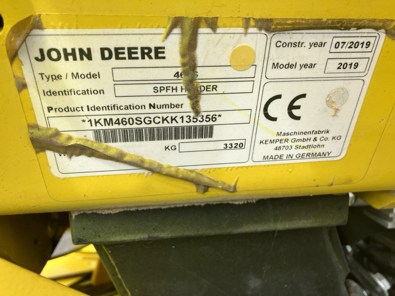 Colheitadeira John Deere 8600 mit Kemper 460 StalkBuster und 639 PickUp: foto 12