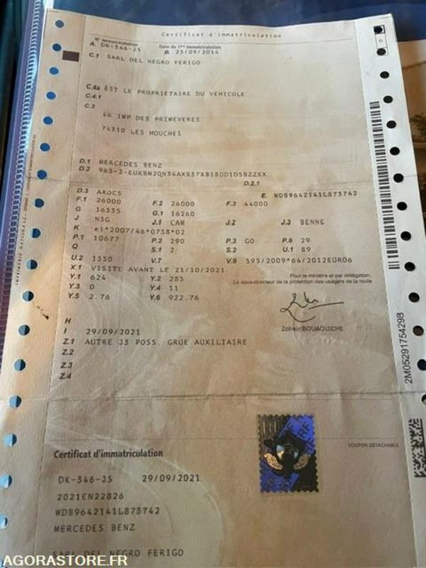 CAMION 6X4 TRI-BENNE +GRUE MERCEDES AROCS 2640 2014 190 000 KM - Caminhão: foto 5 CAMION 6X4 TRI-BENNE +GRUE MERCEDES AROCS 2640 2014 190 000 KM - Caminhão: foto 5