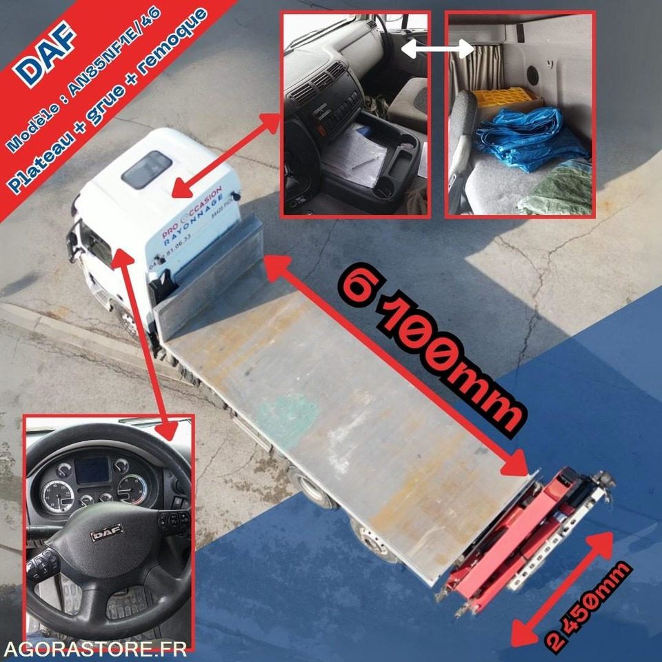 Camion DAF plateau avec grue HMF + Remorque Lecitrail - Caminhão: foto 3 Camion DAF plateau avec grue HMF + Remorque Lecitrail - Caminhão: foto 3