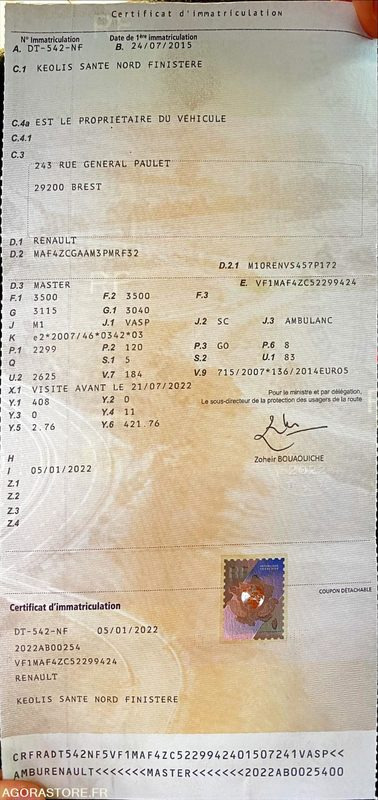 Ambulância DT-542-NF - Roulant - Renault Master - VASP - 462 946 Kms: foto 18 Ambulância DT-542-NF - Roulant - Renault Master - VASP - 462 946 Kms: foto 18