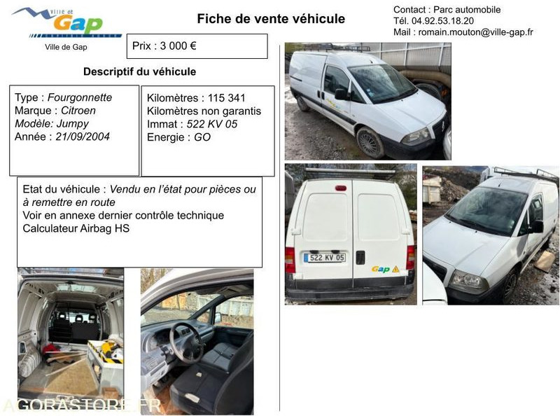 FOURGONNETTE CITROEN JUMPY - Furgão compacto: foto 2 FOURGONNETTE CITROEN JUMPY - Furgão compacto: foto 2