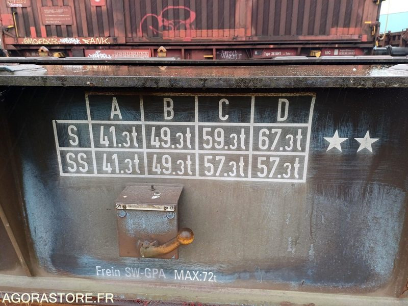 Máquina de outro Wagon plat intermodal type Sggnss – modèle 6432B0-4, 72 pieds - 2003 (ref 1207): foto 8