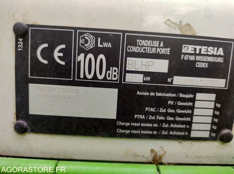 Tondeuse Etesia H100 BLHP - Cortador de grama: foto 3 Tondeuse Etesia H100 BLHP - Cortador de grama: foto 3