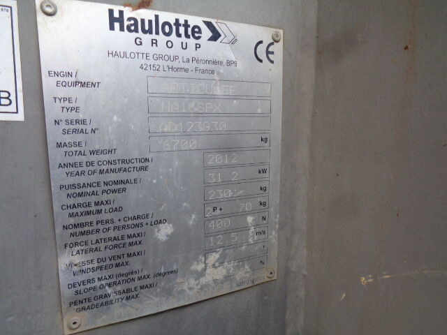 Plataforma articulada Haulotte HA16SPX: foto 18