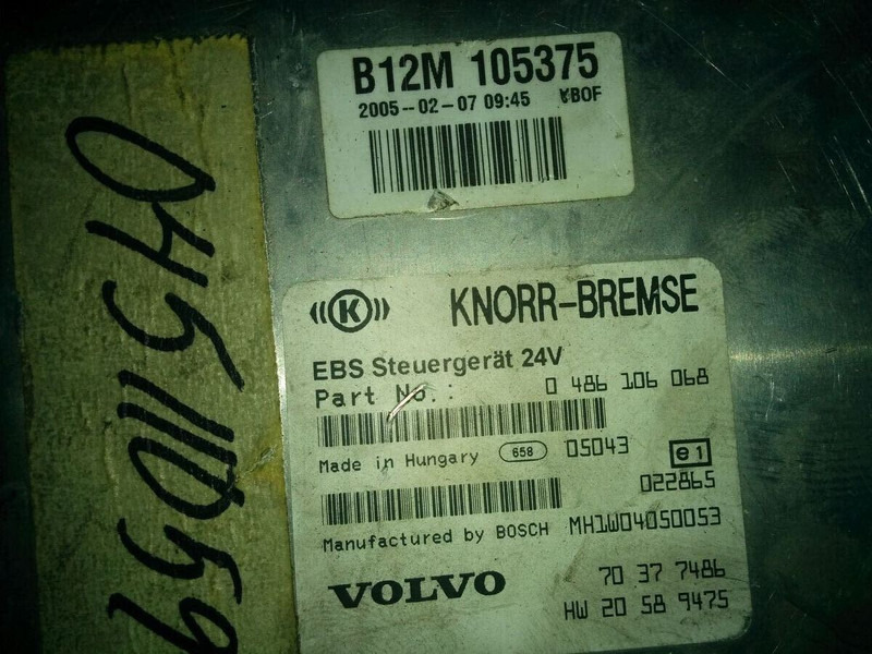 Volvo KNOR-BREMSE EBS 0486106063, 0486106028.\\\\ 0486106050 .\\ 063\\ - Centralina electrónica: foto 4 Volvo KNOR-BREMSE EBS 0486106063, 0486106028.\\\\ 0486106050 .\\ 063\\ - Centralina electrónica: foto 4