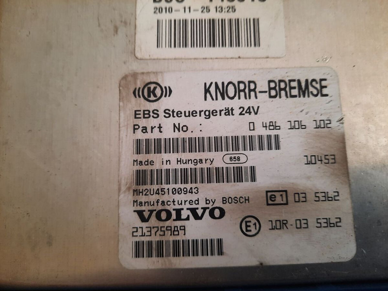 Volvo KNOR-BREMSE EBS 0486106063, 0486106028.\\\\ 0486106050 .\\ 063\\ - Centralina electrónica: foto 3 Volvo KNOR-BREMSE EBS 0486106063, 0486106028.\\\\ 0486106050 .\\ 063\\ - Centralina electrónica: foto 3