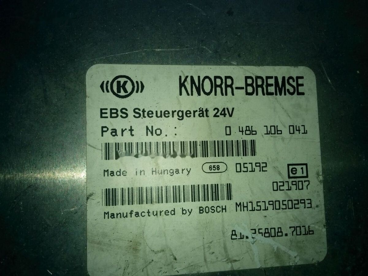 Volvo KNOR-BREMSE EBS 0486106063, 0486106028.\\\\ 0486106050 .\\ 063\\ Volvo Scania - Centralina electrónica de Ônibus: foto 5 Volvo KNOR-BREMSE EBS 0486106063, 0486106028.\\\\ 0486106050 .\\ 063\\ Volvo Scania - Centralina electrónica de Ônibus: foto 5