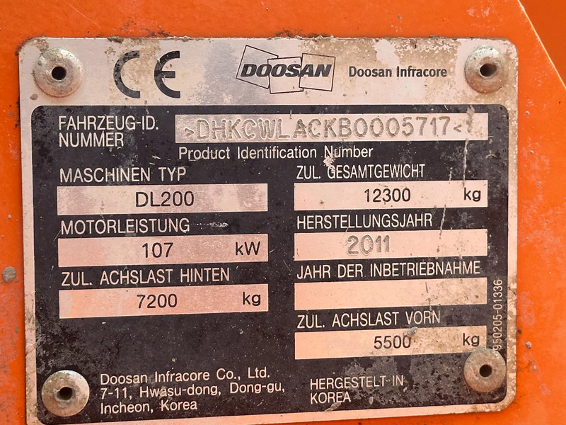 Carregadeira Doosan DL 200 4X4, CE, 6117 HOURS: foto 10