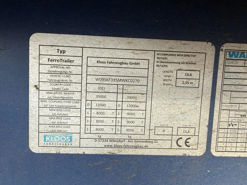 KLOOS FAHRZEUGBAU 3 AS 80 M3 - Semireboque basculante: foto 4 KLOOS FAHRZEUGBAU 3 AS 80 M3 - Semireboque basculante: foto 4