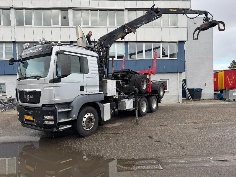 MAN TGS 33.480 6X4 + HIAB 251S.82 + TRAILER 2 AXLE KRAEMER - Caminhão florestal, Caminhão grua: foto 1 MAN TGS 33.480 6X4 + HIAB 251S.82 + TRAILER 2 AXLE KRAEMER - Caminhão florestal, Caminhão grua: foto 1