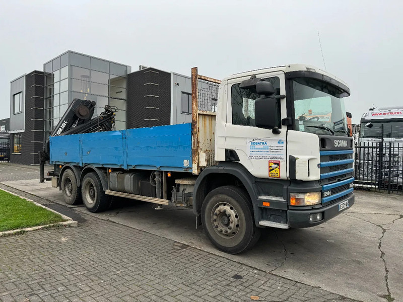 Camião de caixa aberta/ Plataforma, Caminhão grua Scania P124-360 6X4 EURO 2 HIAB 200 C-5 ALL 2000: foto 10