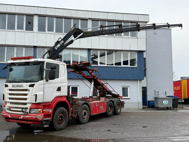 Scania R500 V8 8X4 + HIAB 220-5 + REMOTE + CABLELIFT - FULL STEEL SUSP. MANUAL GEAR. BIG AXLES - Caminhão com sistema de cabo, Caminhão grua: foto 1 Scania R500 V8 8X4 + HIAB 220-5 + REMOTE + CABLELIFT - FULL STEEL SUSP. MANUAL GEAR. BIG AXLES - Caminhão com sistema de cabo, Caminhão grua: foto 1