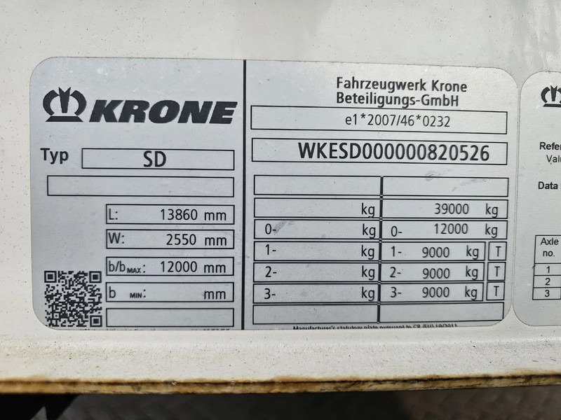 Semi-reboque de lona Krone SD - Roof demage: foto 14