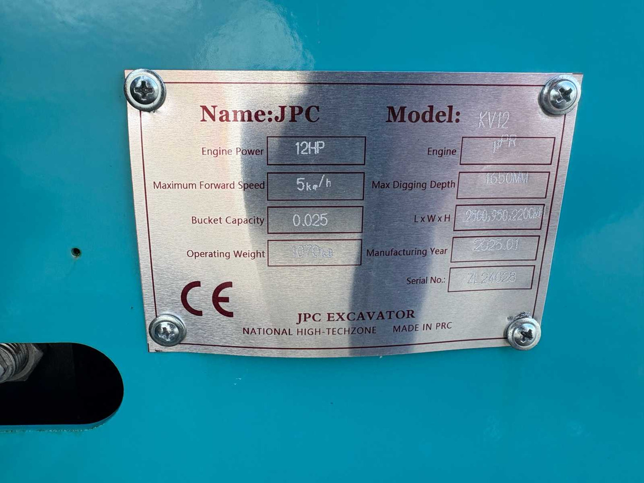 Mini escavadeira JPC KV12 NEW - MINI EXCAVATORS / MICRO EXCAVATORS (2025): foto 16
