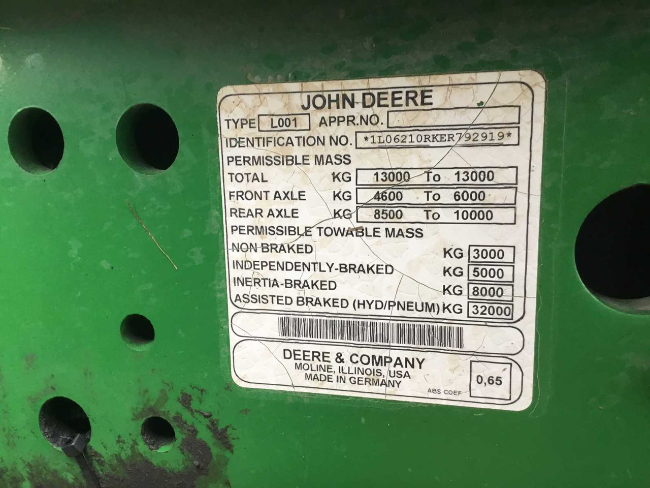 Trator John Deere 6210R: foto 36