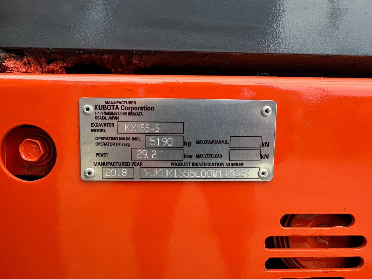Escavadora de rastos Kubota KX155-5: foto 42