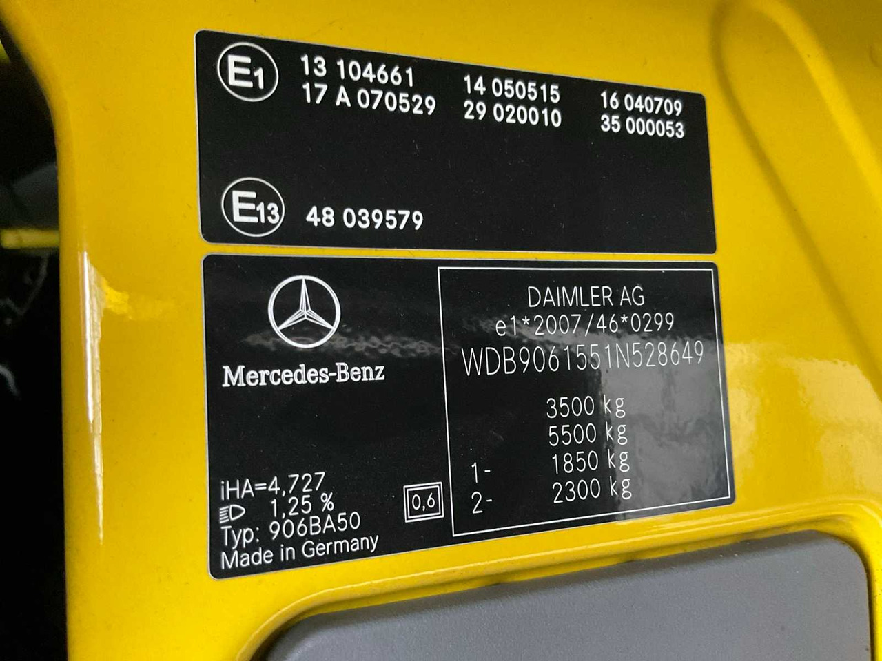 Veículo comercial 2013 MERCEDES-BENZ SPRINTER 906BA50 COMMERCIAL VEHICLE: foto 25 Veículo comercial 2013 MERCEDES-BENZ SPRINTER 906BA50 COMMERCIAL VEHICLE: foto 25