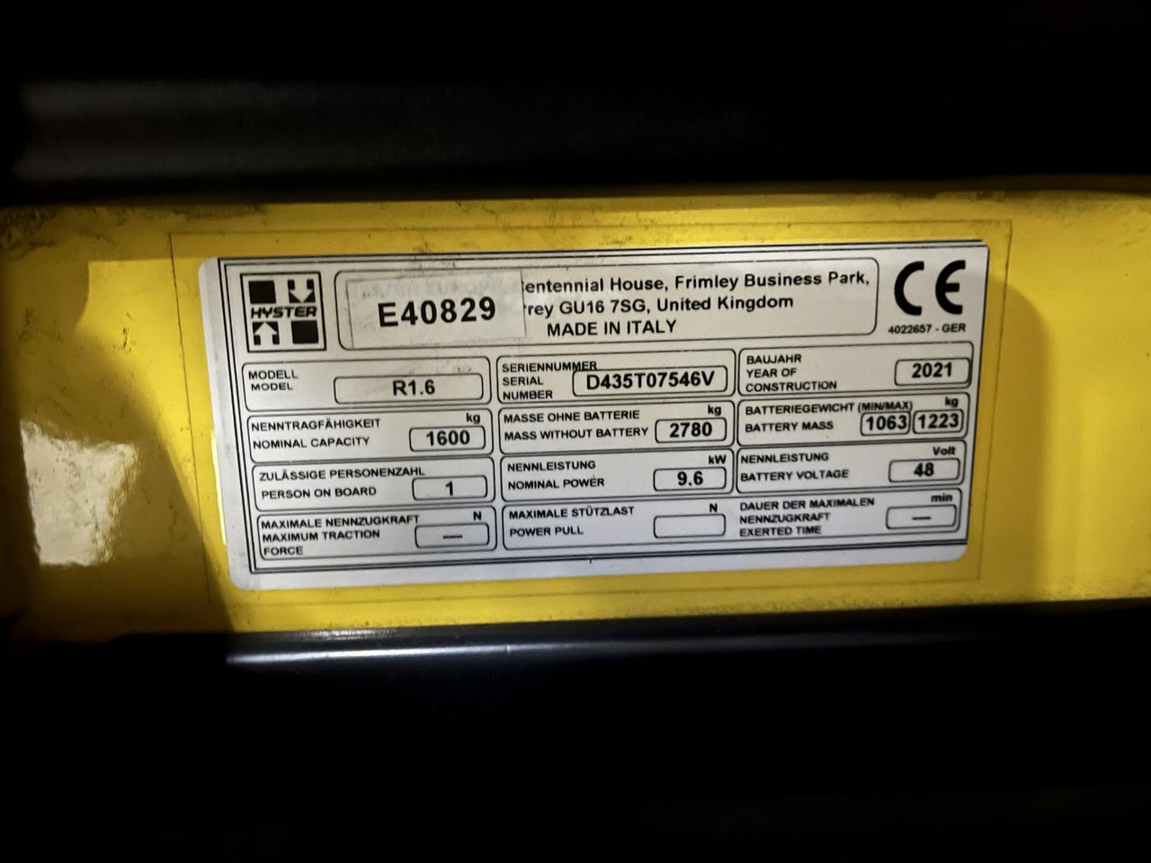 Hyster R1.6 - Empilhador retráctil: foto 4 Hyster R1.6 - Empilhador retráctil: foto 4