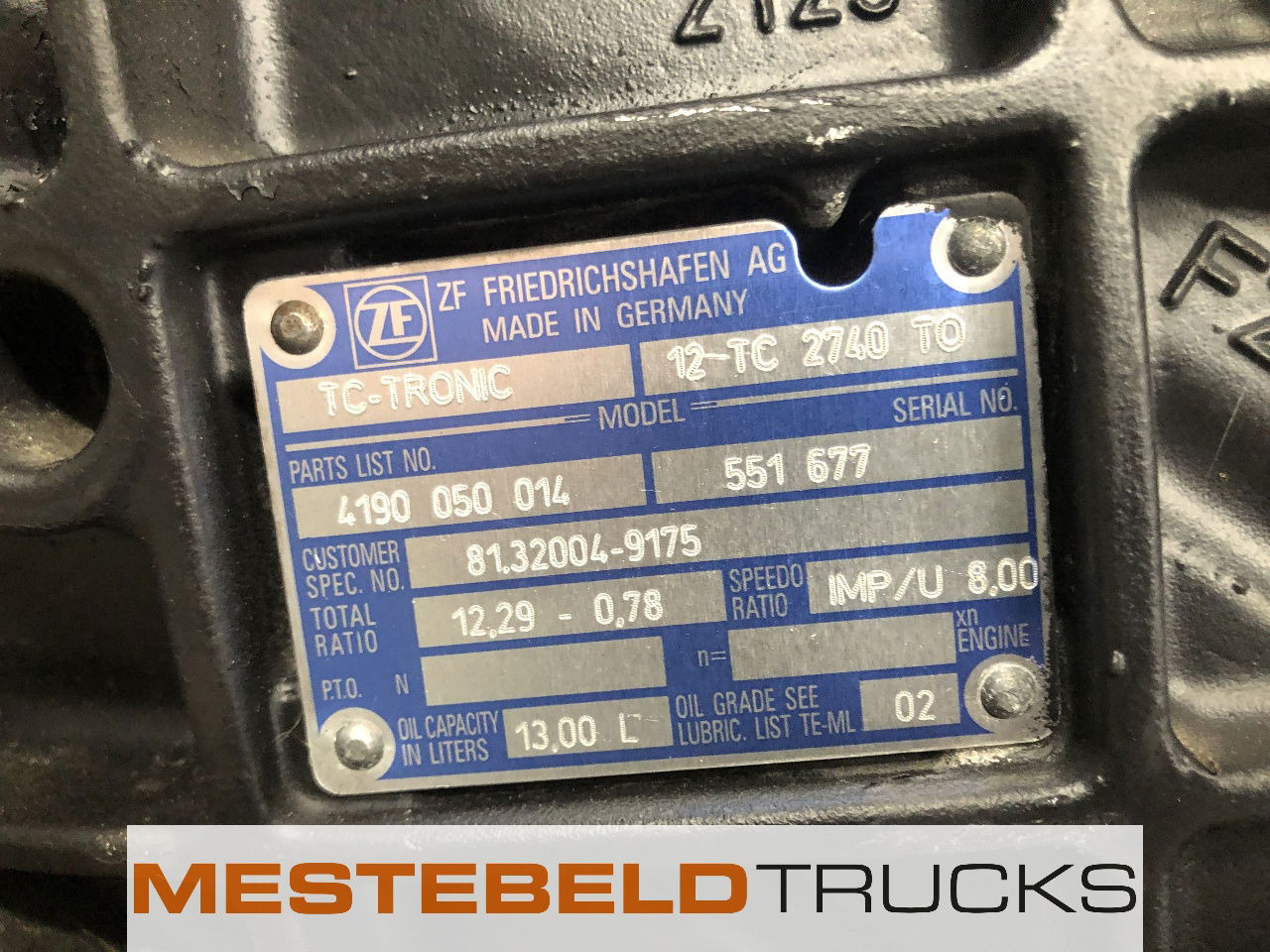 MAN Versnellingsbak 12TC 2740 TO - Caixas de velocidade e peças de Caminhão: foto 5 MAN Versnellingsbak 12TC 2740 TO - Caixas de velocidade e peças de Caminhão: foto 5