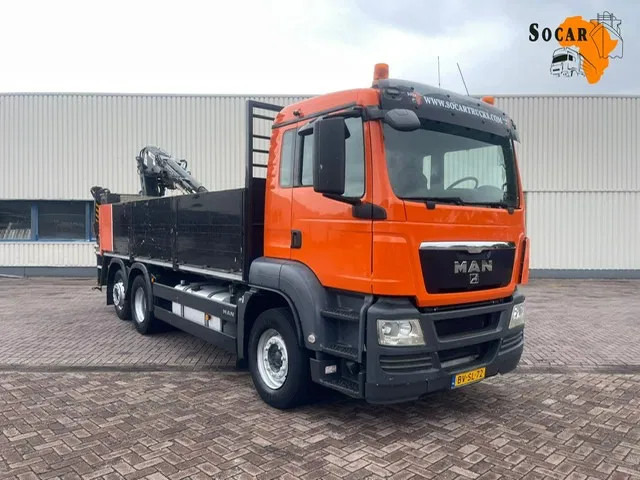 MAN TGS 26.320 6x2 Euro 5 met verrijdbare 14.000 R2 Kennis kraan '2008' met stempels - Caminhão grua: foto 1 MAN TGS 26.320 6x2 Euro 5 met verrijdbare 14.000 R2 Kennis kraan '2008' met stempels - Caminhão grua: foto 1
