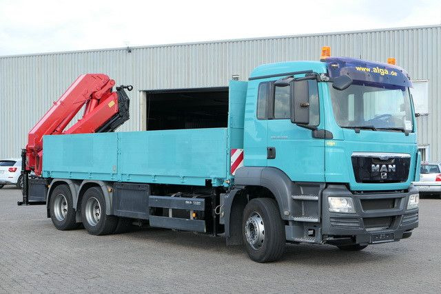 MAN 26.400 TGS BL, Kran HMF 4220 K4, Funk, Container - Camião de caixa aberta/ Plataforma, Caminhão grua: foto 3 MAN 26.400 TGS BL, Kran HMF 4220 K4, Funk, Container - Camião de caixa aberta/ Plataforma, Caminhão grua: foto 3