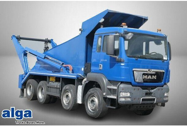 MAN 41.480 TGS 8x4, gr. Federpaket, 37tkm, 4-Achser - Caminhão com sistema de cabo: foto 1 MAN 41.480 TGS 8x4, gr. Federpaket, 37tkm, 4-Achser - Caminhão com sistema de cabo: foto 1
