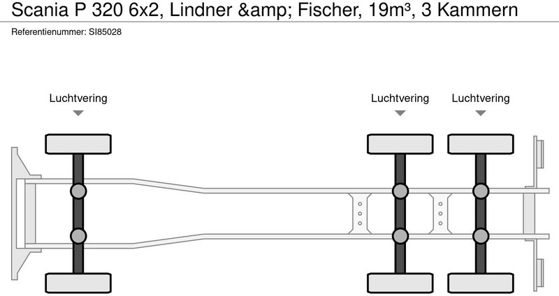 Caminhão tanque Scania P 320 6x2, Lindner & Fischer, 19m³, 3 Kammern: foto 19 Caminhão tanque Scania P 320 6x2, Lindner & Fischer, 19m³, 3 Kammern: foto 19