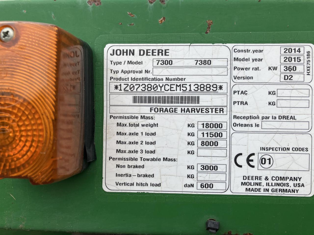 John Deere 7380 - Picadora de forragem automotriz: foto 4 John Deere 7380 - Picadora de forragem automotriz: foto 4