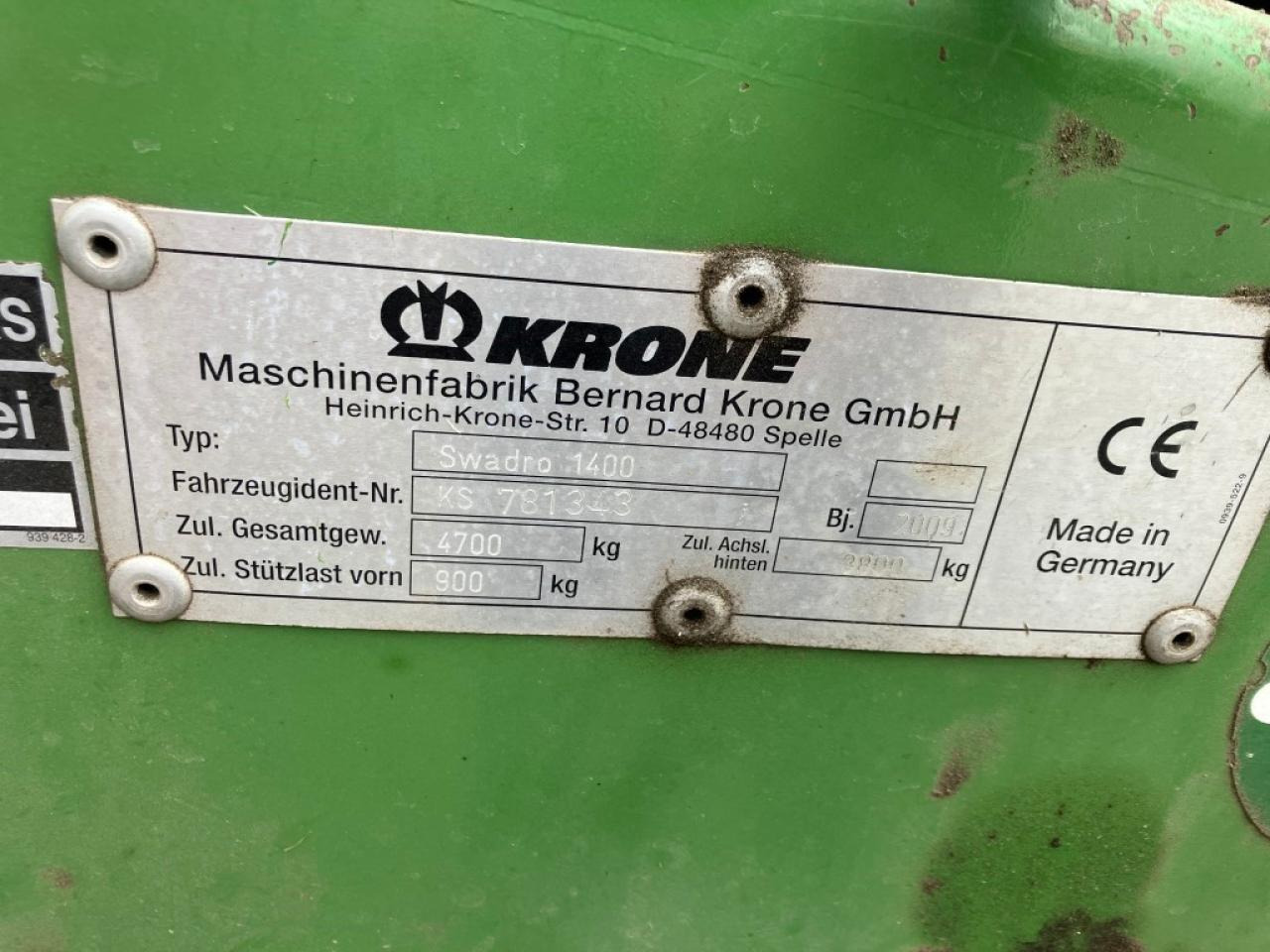 Ancinho enleirador Krone SWADRO 1400: foto 27