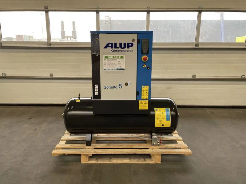 Alup Sonetto 5 - 200 Elektrische Schroefcompressor 4 kW 470 L/Min 10 Bar op ketel - Compressor de ar: foto 1 Alup Sonetto 5 - 200 Elektrische Schroefcompressor 4 kW 470 L/Min 10 Bar op ketel - Compressor de ar: foto 1