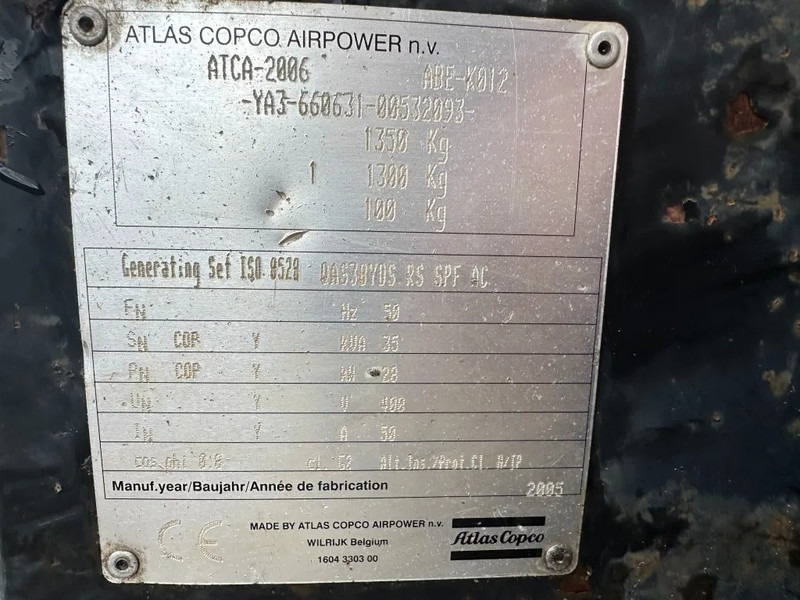 Atlas-Copco QAS 38 Yanmar Mecc Alte Spa 40 kVA Silent generatorset - Gerador elétrico: foto 5 Atlas-Copco QAS 38 Yanmar Mecc Alte Spa 40 kVA Silent generatorset - Gerador elétrico: foto 5