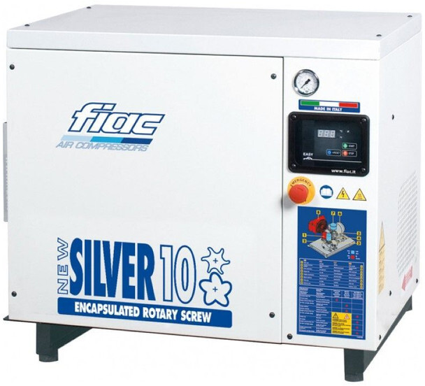 Fiac New Silver 10 Silent 7.5 kW 860 L / min 10 bar Elektrische Schroefcompressor - Compressor de ar: foto 1 Fiac New Silver 10 Silent 7.5 kW 860 L / min 10 bar Elektrische Schroefcompressor - Compressor de ar: foto 1