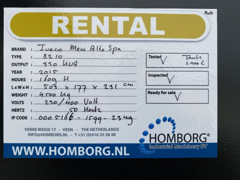 Gerador elétrico Iveco 8210 Mecc Alte Spa 330 kVA Silent generatorset: foto 17