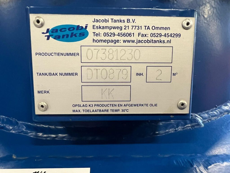 Jacobi 2000 Liter Dubbelwandige Dieseltank Kiwa - Depósito de armazenamento: foto 3 Jacobi 2000 Liter Dubbelwandige Dieseltank Kiwa - Depósito de armazenamento: foto 3