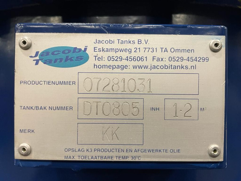 Jacobi Dieseltank 1200 Liter Jacobi Kiwa - Depósito de armazenamento: foto 4 Jacobi Dieseltank 1200 Liter Jacobi Kiwa - Depósito de armazenamento: foto 4