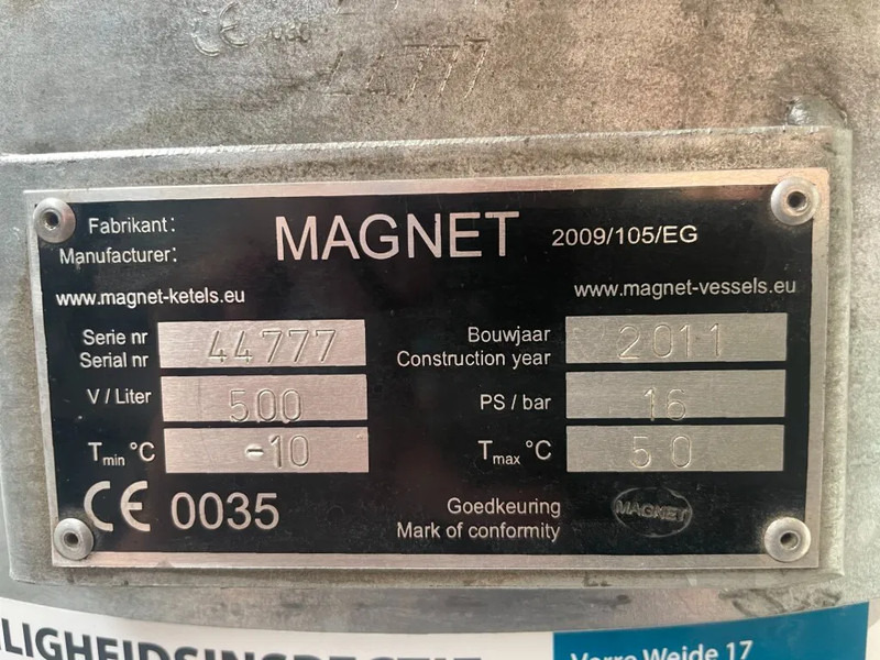 Magnet 500L gegalvaniseerde verticale luchtketel 16 Bar - Compressor de ar: foto 4 Magnet 500L gegalvaniseerde verticale luchtketel 16 Bar - Compressor de ar: foto 4