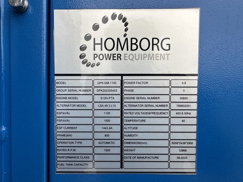 Mitsubishi S12H-PTA Leroy Somer 1100 kVA Supersilent generatorset in 20 ft container New ! - Gerador elétrico: foto 4 Mitsubishi S12H-PTA Leroy Somer 1100 kVA Supersilent generatorset in 20 ft container New ! - Gerador elétrico: foto 4