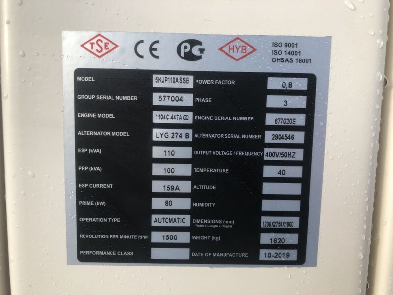 Perkins 110 kVA Silent generatorset New ! - Gerador elétrico: foto 3 Perkins 110 kVA Silent generatorset New ! - Gerador elétrico: foto 3