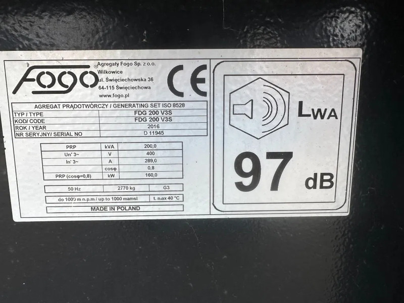 Volvo TAD 753 GE Fogo 200 kVA Silent generatorset 2016 - Gerador elétrico: foto 5 Volvo TAD 753 GE Fogo 200 kVA Silent generatorset 2016 - Gerador elétrico: foto 5