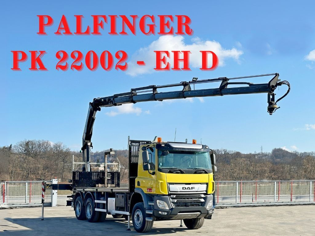 DAF CF 450 * PK 22002 - EH D + FUNK * 6x4 * TOP - Caminhão grua, Camião de caixa aberta/ Plataforma: foto 1 DAF CF 450 * PK 22002 - EH D + FUNK * 6x4 * TOP - Caminhão grua, Camião de caixa aberta/ Plataforma: foto 1