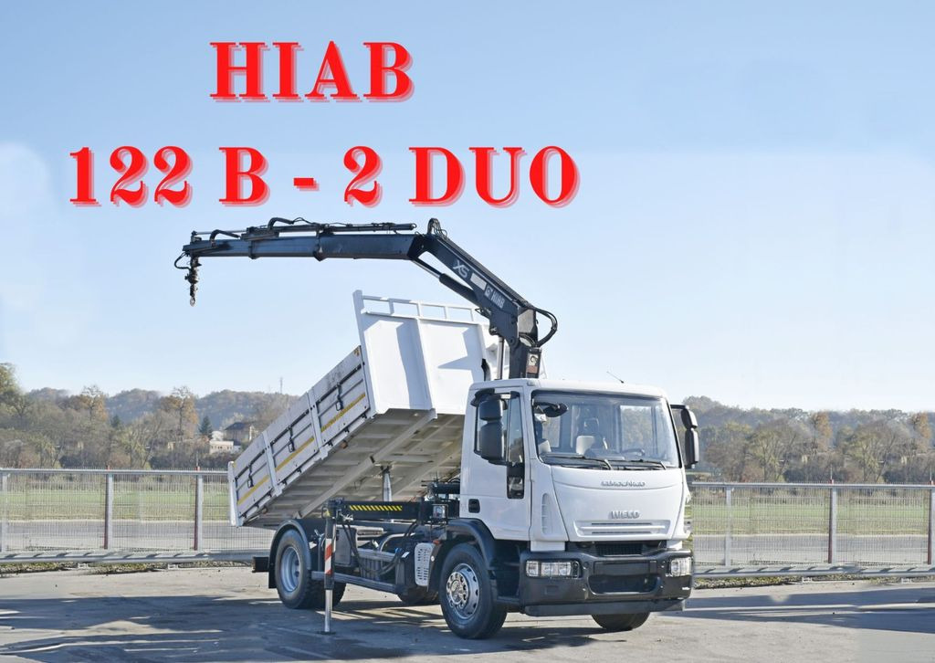 Iveco Eurocargo 180E28 *HIAB 122 B-2 DUO* TOPZUSTAND - Caminhão basculante, Caminhão grua: foto 1 Iveco Eurocargo 180E28 *HIAB 122 B-2 DUO* TOPZUSTAND - Caminhão basculante, Caminhão grua: foto 1