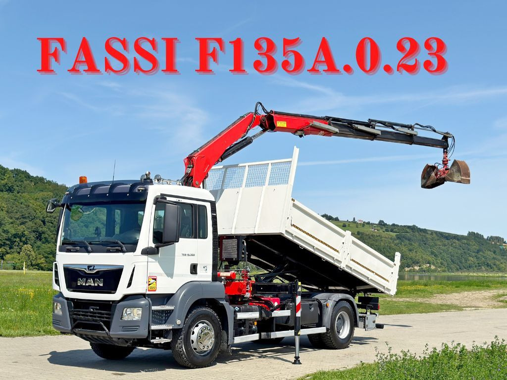 MAN TGS 18.360 * FASSI F135A.0.23 + FUNK * TOP - Caminhão basculante, Caminhão grua: foto 1 MAN TGS 18.360 * FASSI F135A.0.23 + FUNK * TOP - Caminhão basculante, Caminhão grua: foto 1