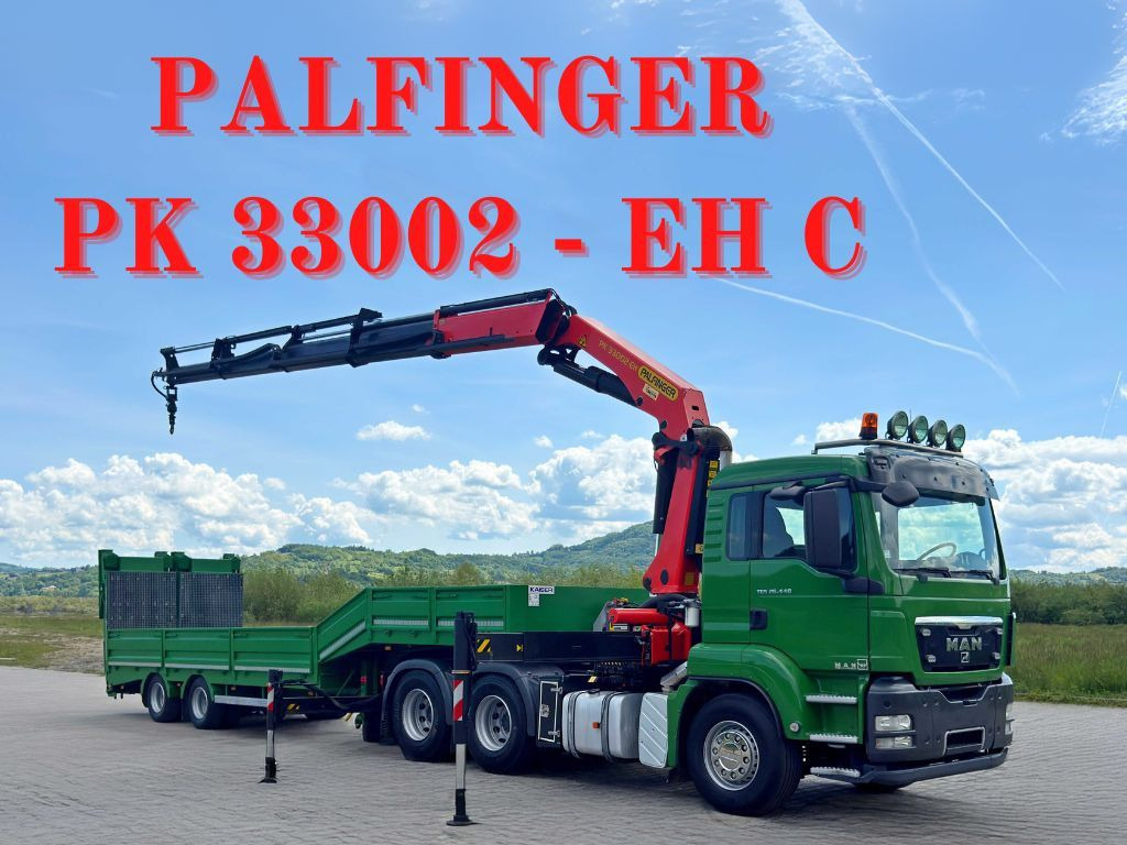 MAN TGS 26.440*Anhänger 10,35m + PK 33002-EH C/FUNK - Caminhão grua: foto 1 MAN TGS 26.440*Anhänger 10,35m + PK 33002-EH C/FUNK - Caminhão grua: foto 1