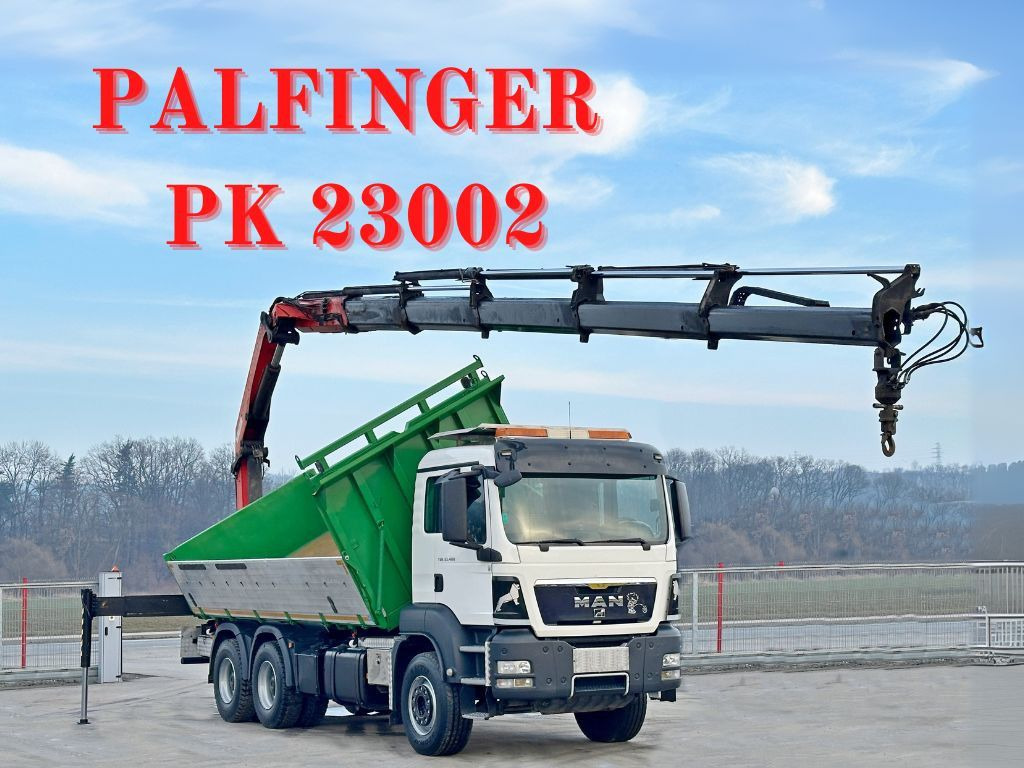 MAN TGS 33.480*KIPPER 5,70m * PK 23002 + FUNK * 6x4 - Caminhão grua, Caminhão basculante: foto 1 MAN TGS 33.480*KIPPER 5,70m * PK 23002 + FUNK * 6x4 - Caminhão grua, Caminhão basculante: foto 1