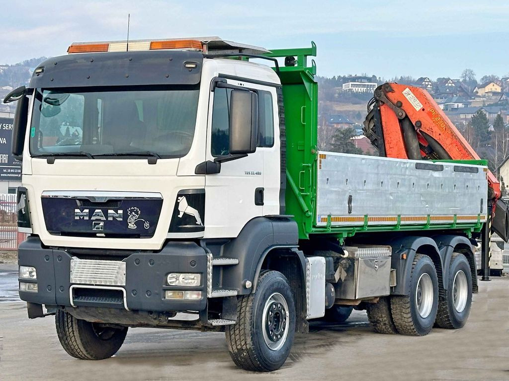 MAN TGS 33.480*KIPPER 5,70m * PK 23002 + FUNK * 6x4 - Caminhão basculante, Caminhão grua: foto 3 MAN TGS 33.480*KIPPER 5,70m * PK 23002 + FUNK * 6x4 - Caminhão basculante, Caminhão grua: foto 3